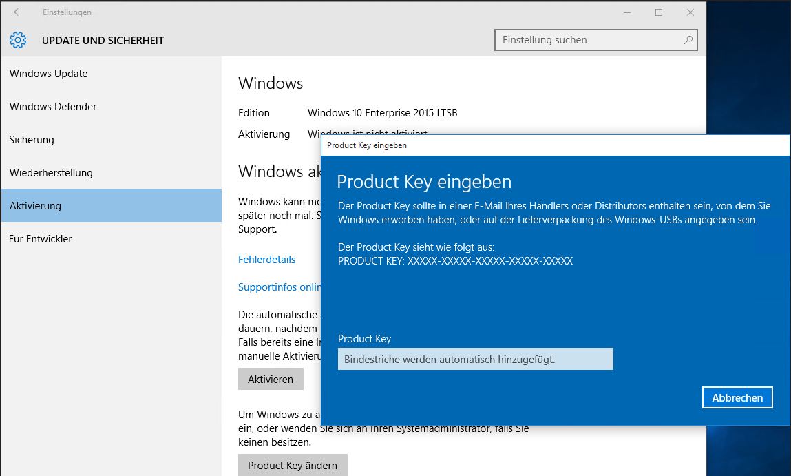Windows 10 Wo gebe ich meinen Produktschlüssel ein? Wissensdatenbank
