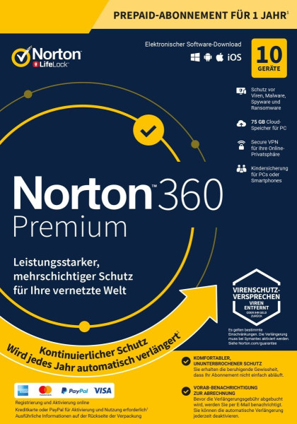 Norton 360 Premium inkl. 75GB MD Norton 360 Premium inkl. 75GB MD